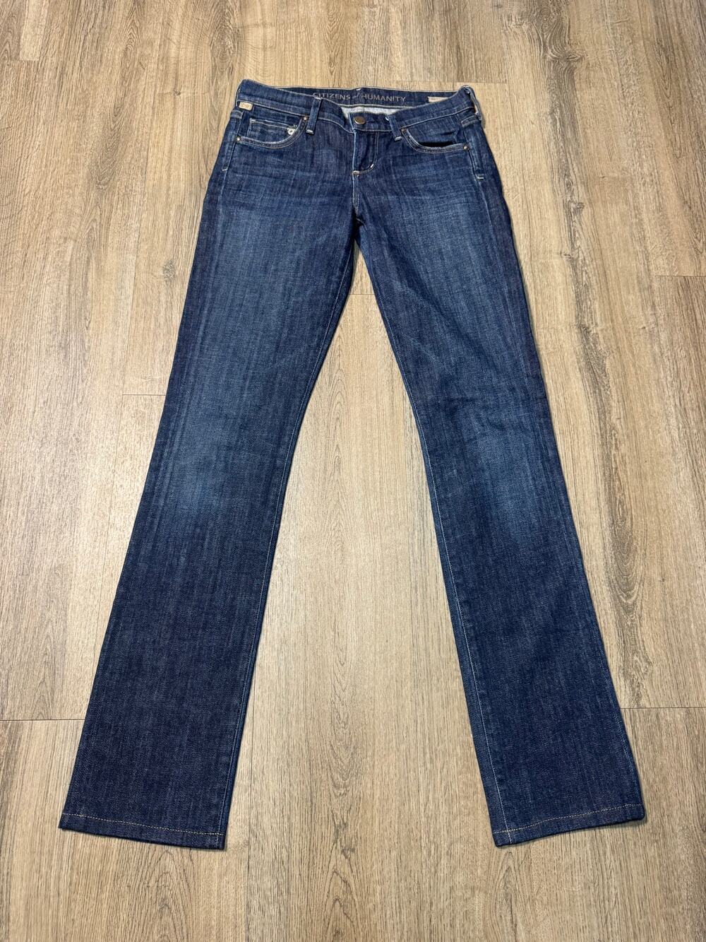 Citizens Of Humanity Ava low Rise Straight Leg Dark Wash Jeans